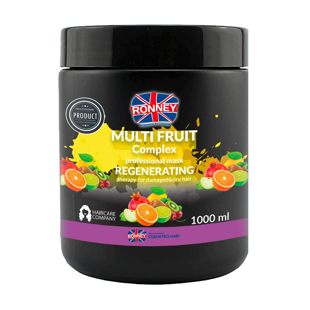 Відновлювальна маска Ronney Multi Fruit Complex Regenerating Mask для пошкодженого та сухого волосся, мультифруктовий комплекс, 1 л